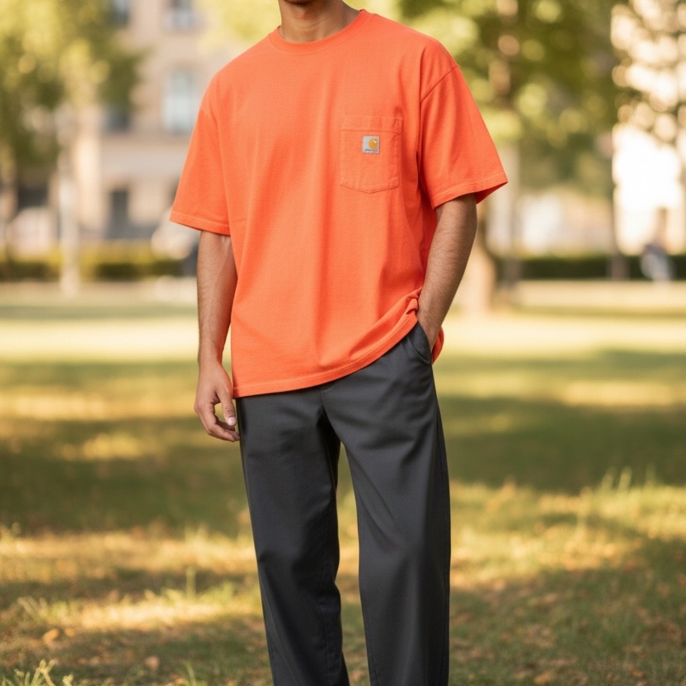 Carhartt Orange Pocket Short Sleeve Tee